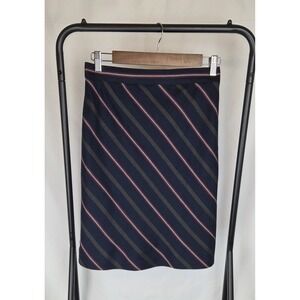 Brooks Brothers Navy Striped Miniskirt Size 2 Classic Preppy Academia Nautical